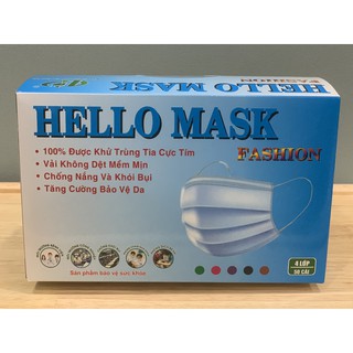 KHẨU TRANG Y TẾ HELLO MASK 4 LỚP (hộp 50 cái)