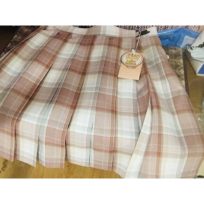 Sét JK 7 Móm Váy Kẻ 42cm Bling Bling, Aó,  Nơ,Buộc tóc, Bảng Tên, Móc