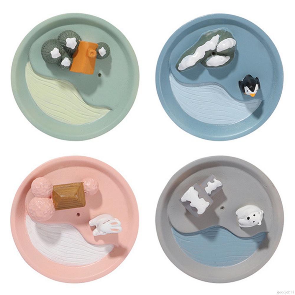 Khay cắm nhang hình động vật hoạt hình bằng nhựa resin dễ thương