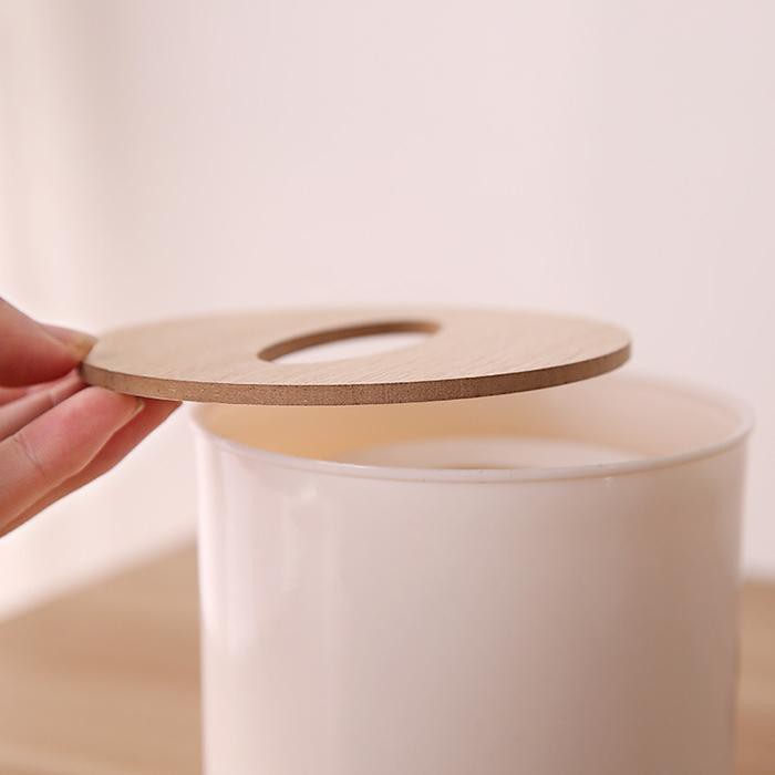 Hộp Đựng Giấy Nắp Gỗ Dáng Tròn CDS1163 Autofun