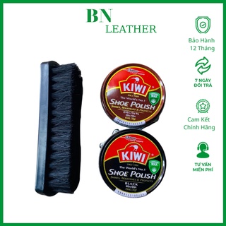 Xi đánh giày đen nâu kiwi chính hãng - si đánh giày và bàn chải đánh giày cao cấp - bộ vệ sinh giày da kiwi