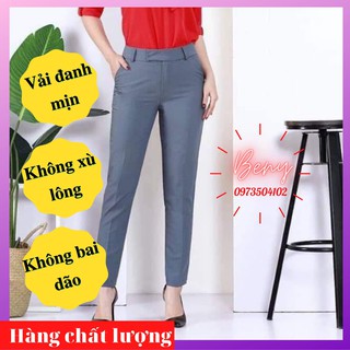 Quần Baggy Nữ Công Sở💖𝑭𝑹𝑬𝑬𝑺𝑯𝑰𝑷💖Quần Tây Nữ Vải Mặc Không Bị Nhăn Co Giãn Nhẹ
