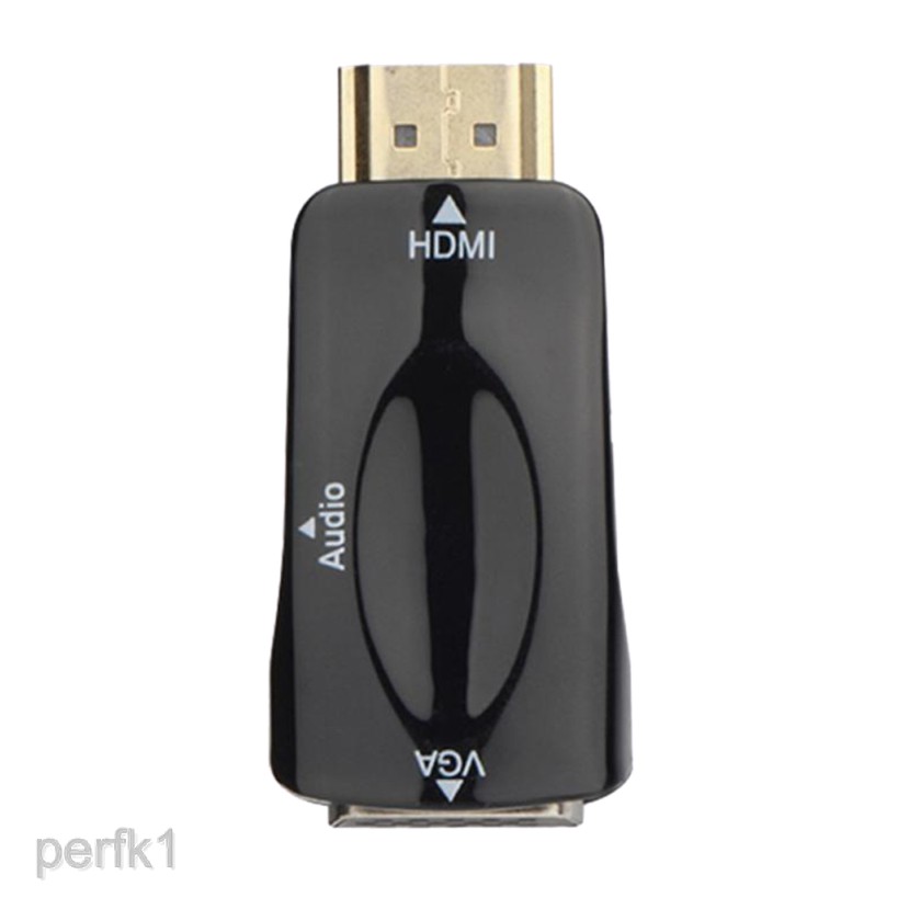 Đầu jack cắm chuyển đổi HDMI sang cổng VGA kèm cáp âm thanh 3.5mm cho máy tính HDTV