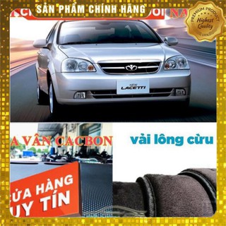 Thảm Taplo Xe LACETTI Da Carbon 3 Lớp Hoặc Nhung Lông Cừu Hàng Loại 1 -FREE SHIP