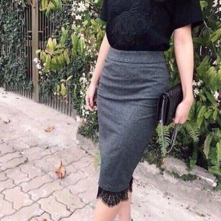 Chân váy phối ren