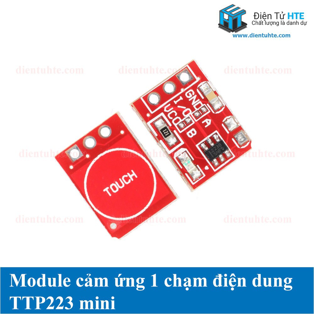 [Bản mới] Combo 10 Module Cảm Ứng 1 Chạm Điện Dung TTP223B TTP223 Mini [HTE-PLK-CN2]