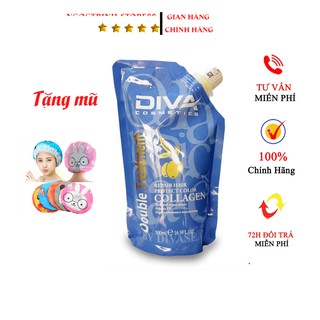 Kem ủ xả tóc hấp tóc COLLAGEN DIVA túi 500ml  phục hồi tóc siêu mềm mượt