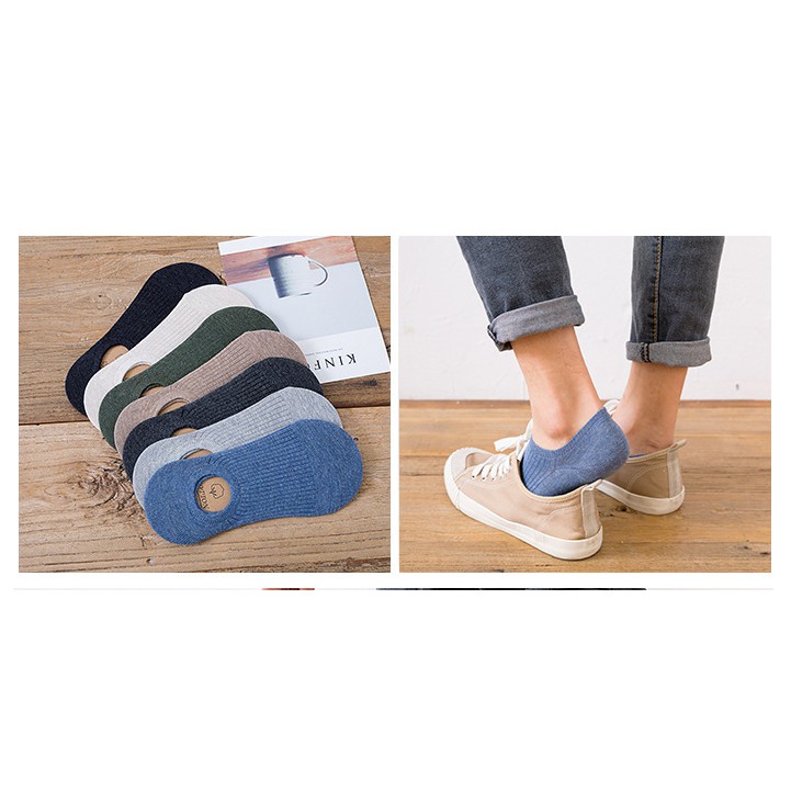 Vớ Lười Cổ Ngắn Nam Nhiều Màu