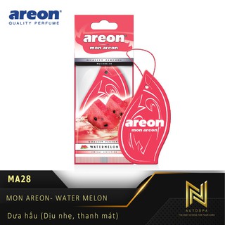 AREON - Lá thơm treo xe ô tô Water Melon / Dưa hấu - Nhập khẩu chính hãng Bulgaria