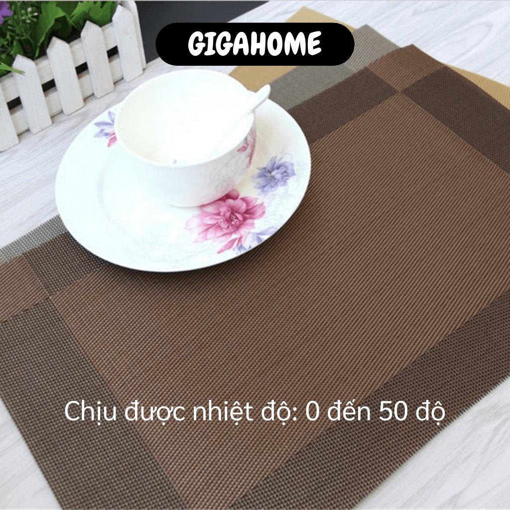 Tấm lót bàn ăn  GIÁ VỐN] Miếng lót bàn cách nhiệt 45x30cm chống thấm nước, chịu nhiệt tốt 9084