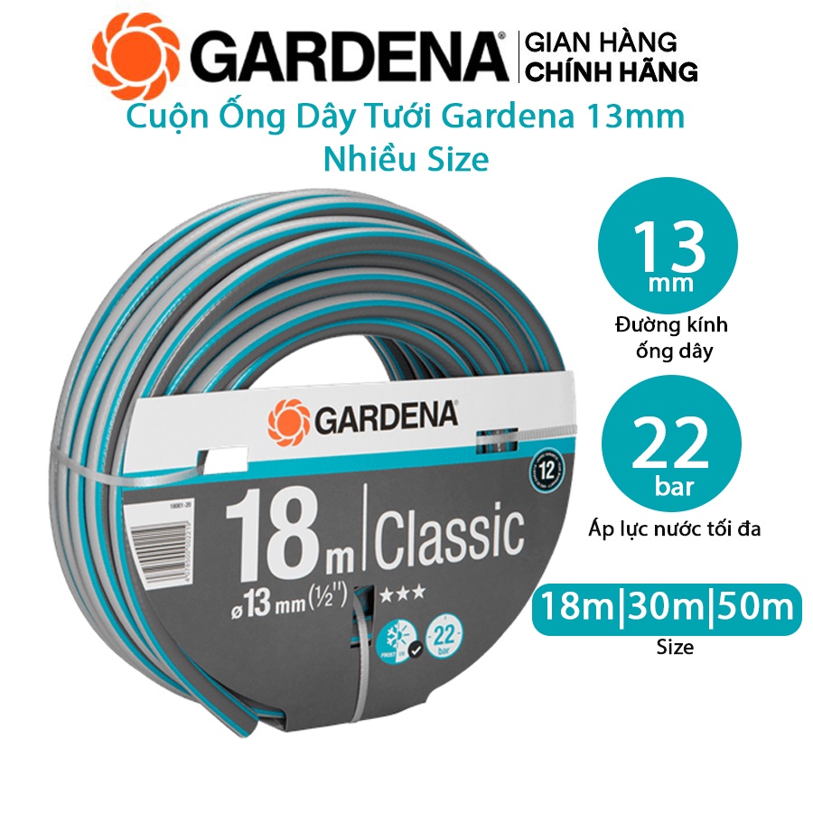 Cuộn Ống Dây Tưới Gardena 13mm Dài 18m/30m/50m 18009-20