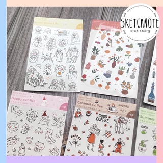 Sticker Hoạt hình cute theo tông màu ST038