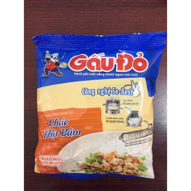 COMPO 10 GÓI CHÁO GẤU ĐỎ ( có vị gà và thịt bằm)