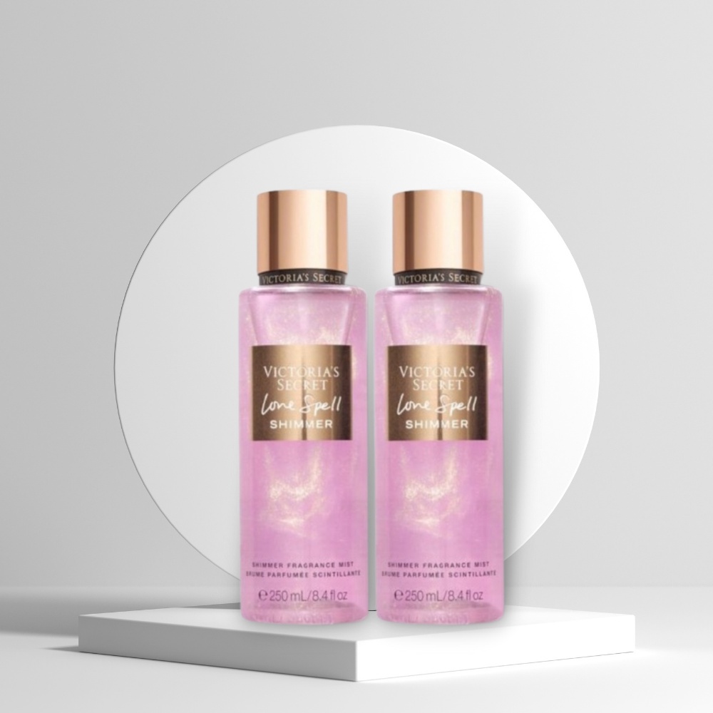 Xịt thơm toàn thân kim tuyến lấp lánh Love Spell Shimmer – Victoria’s Secret Fragrance Mist Chai 250ml