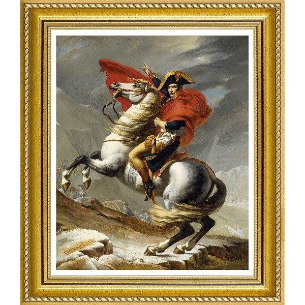Tranh sơn dầu in canvas Napoleon vượt dãy Alps VTC