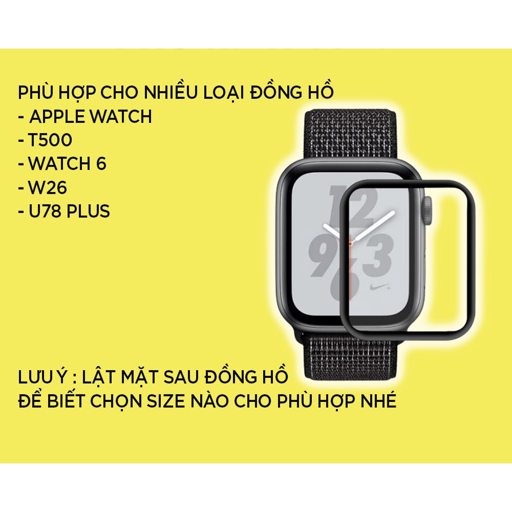 Kính cường lực apple watch full màn cong 3d dành cho series SE/7/6/5/4/3/2/1 size 38/40/42/44mm - Orio AW02