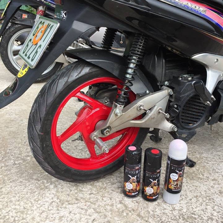 Sơn Samurai màu đỏ cocktail UCY717, TCY717 chính hãng, sơn xịt dàn áo xe máy chống nứt nẻ, kháng xăng