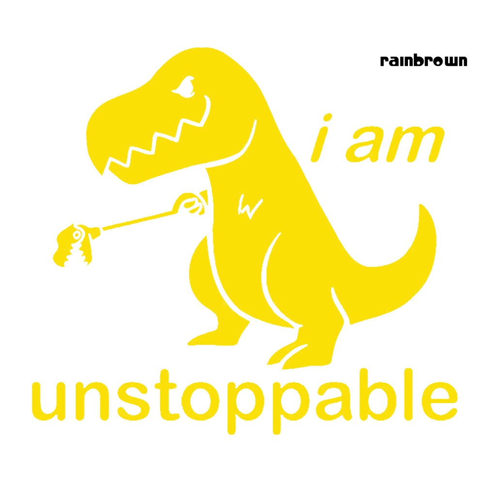 Sticker Dán Trang Trí Xe Hơi Hình Khủng Long Vui Nhộn