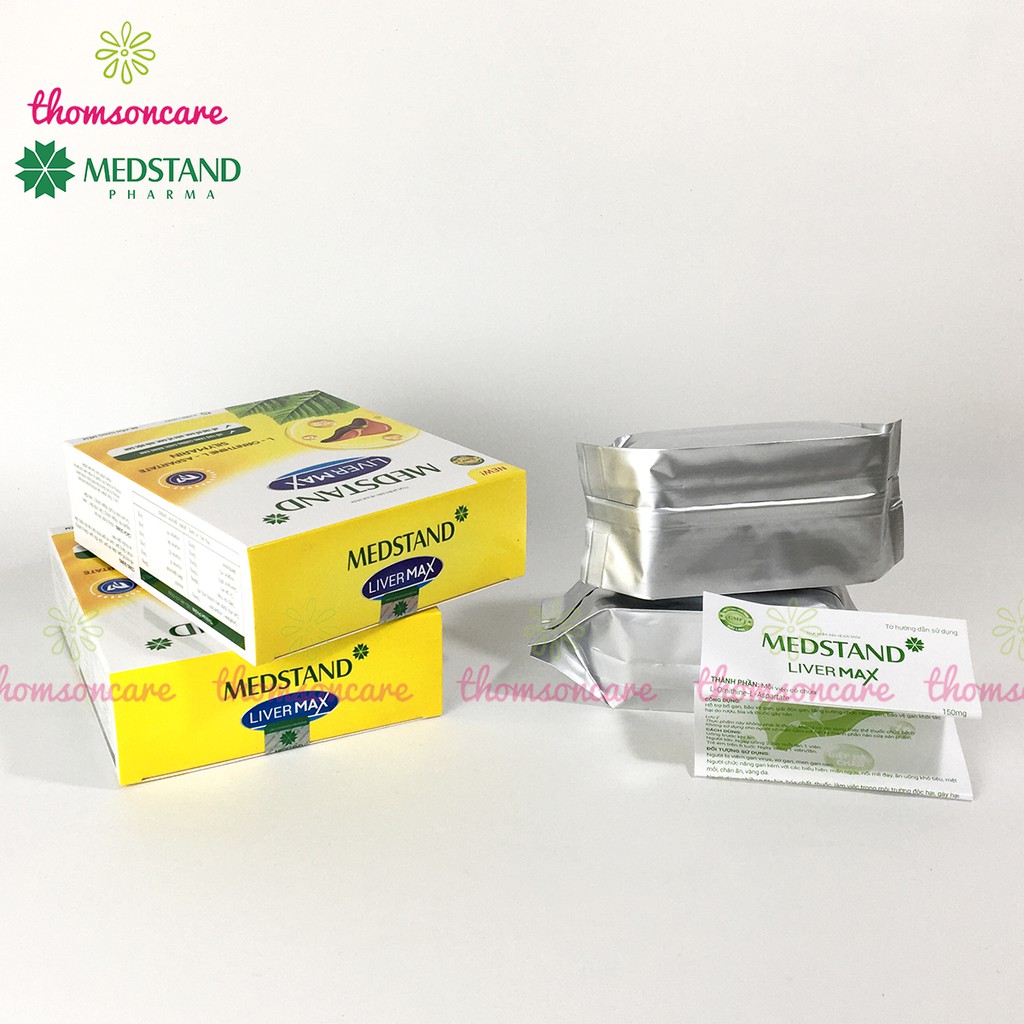 Giải độc gan, bảo vệ gan khỏi rượu bia - Medstand Liver Max Hộp 60 viên từ cà gai leo, diệp hạ châu