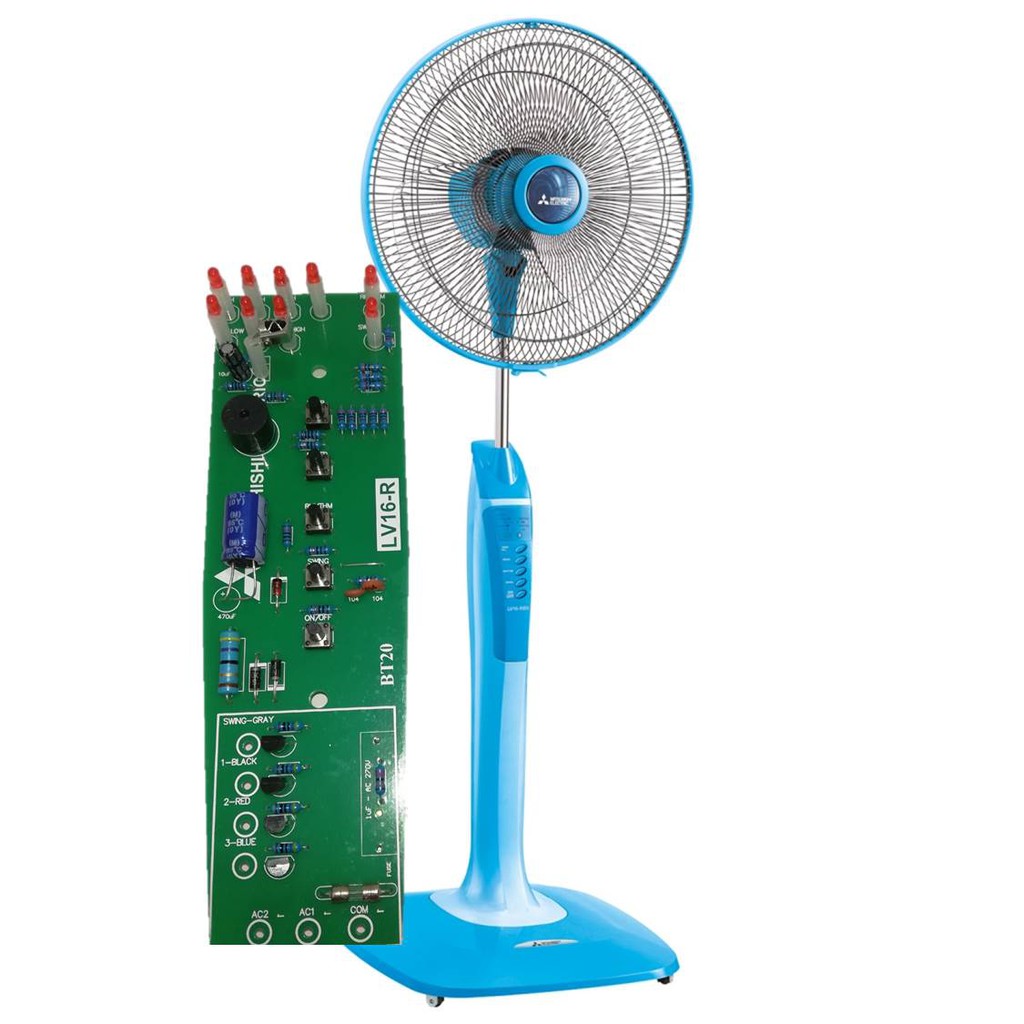 Bo mạch điều khiển quạt cây Mitsubishi LV16-RT, RQ, RP thay thế cho mạch Mitsubishi chính hãng