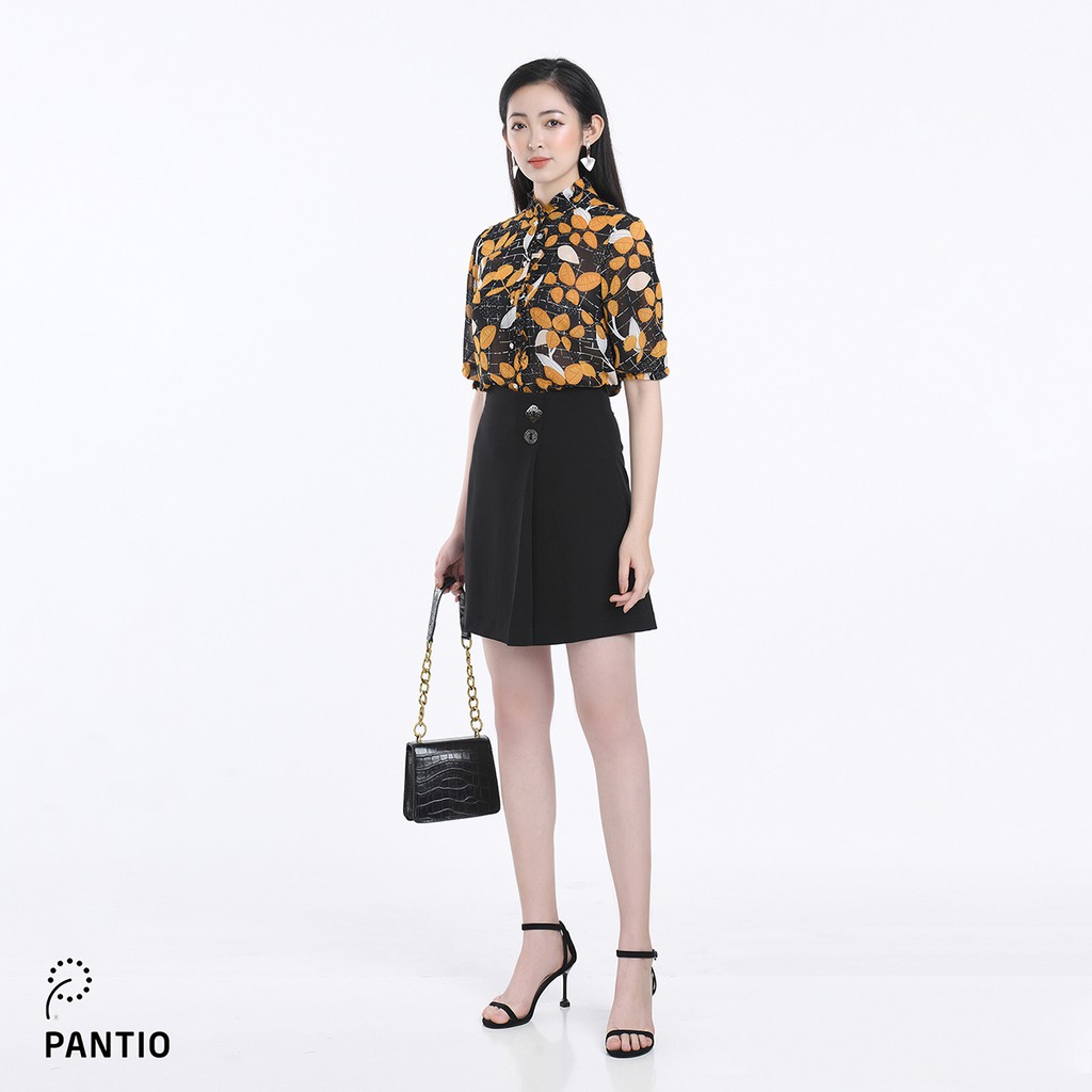 Áo sơ mi lửng tay vải chiffon mỏng dáng suông FAS12570 - PANTIO