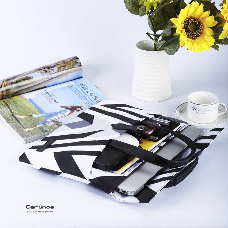 [FREESHIP] Túi chống sốc laptop Cartinoe outstanding 15" đen trắng | BigBuy360 - bigbuy360.vn