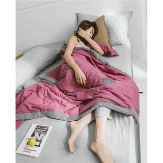 Chăn đũi hè Zara Home - Màu hồng