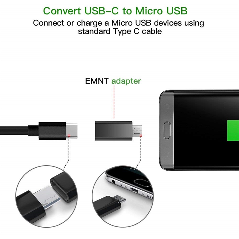 TBTIC Type C To Micro USB Android Phone Cable Adapter Charger Converter For Samsung Xiaomi Mi6 Mi5 Usbc To Type-c Otg Charging Adapter