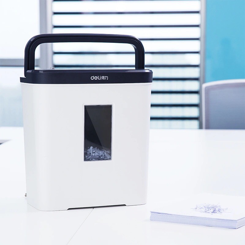 Máy hủy giấy, tài liệu Deli đẩy giấy tự động 12l, tốc hủy giấy nhanh độ bền cao dùng cho văn phòng, trường học, gia đình