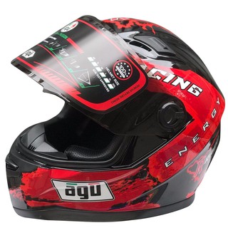 mũ agu fullface tem racing (màu đỏ)