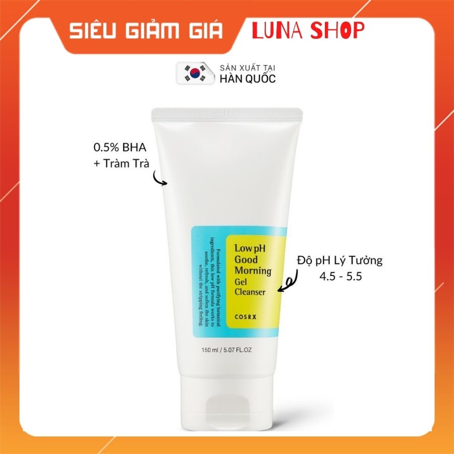 Sữa Rửa Mặt Cosrx Low PH Good Morning Gel Cleanser Dạng Gel Chiết Từ Dầu Cây Trà | BigBuy360 - bigbuy360.vn