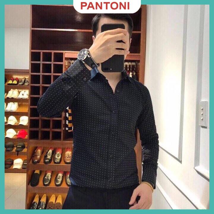 Áo sơ mi nam Họa tiết chấm bi dài tay dáng ôm body , chuẩn thiết kế Hàn Quốc(SMK) | BigBuy360 - bigbuy360.vn