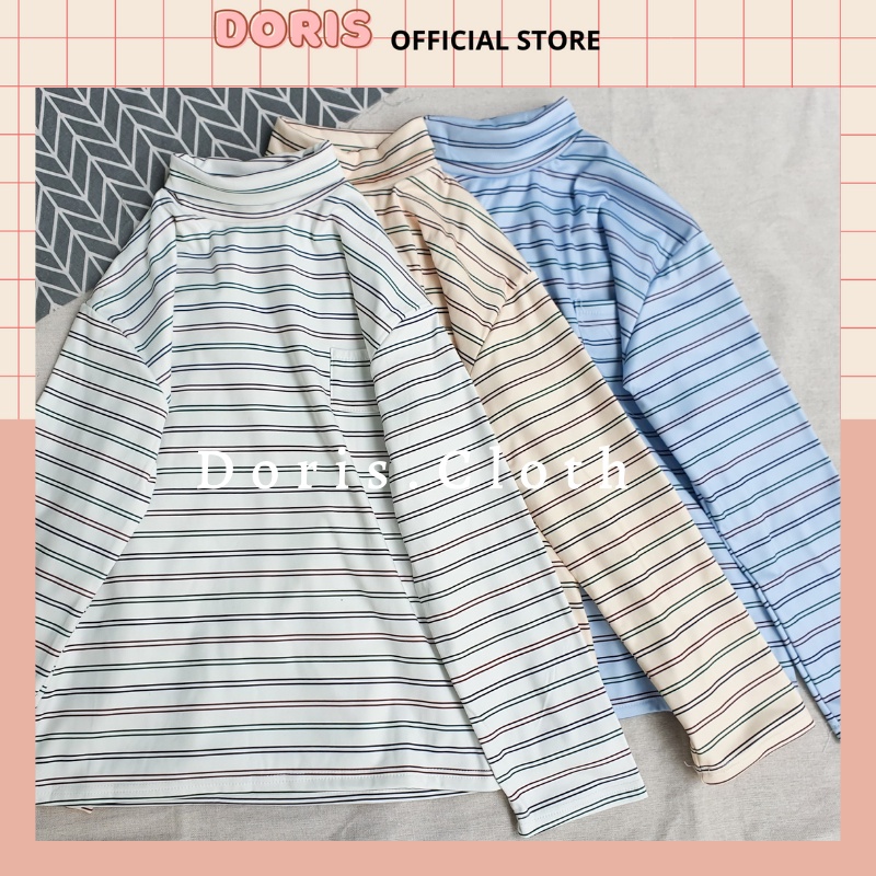 [Sweater Ullzang  ] Áo sweater kẻ sọc unisex dài tay cổ lọ giữ nhiệt nam nữ mặc đẹp style ullzang hot tiktok | BigBuy360 - bigbuy360.vn
