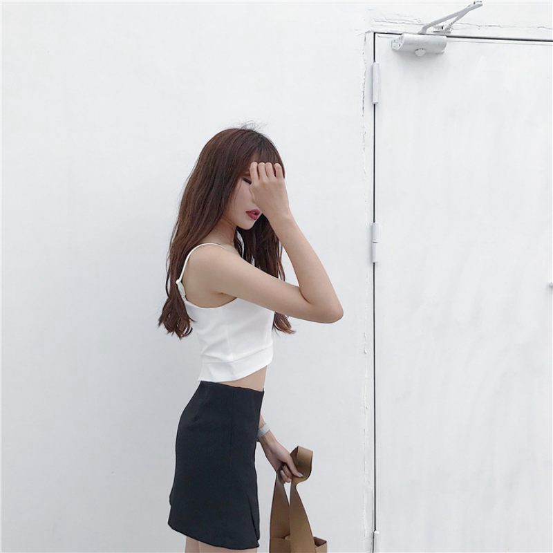FREESHIP ĐƠN 99K_ Crop top hai dây gợi cảm màu trơn phong cách mùa hè | BigBuy360 - bigbuy360.vn