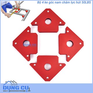 Bộ 4 ke góc ke góc hàn , góc vuông 50lbs - nam châm từ tính