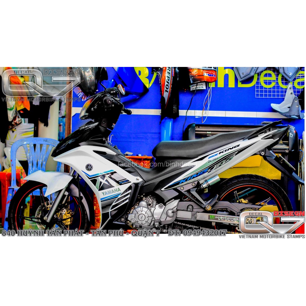 TEM RỜI EXCITER 2011 MX TRẮNG XANH