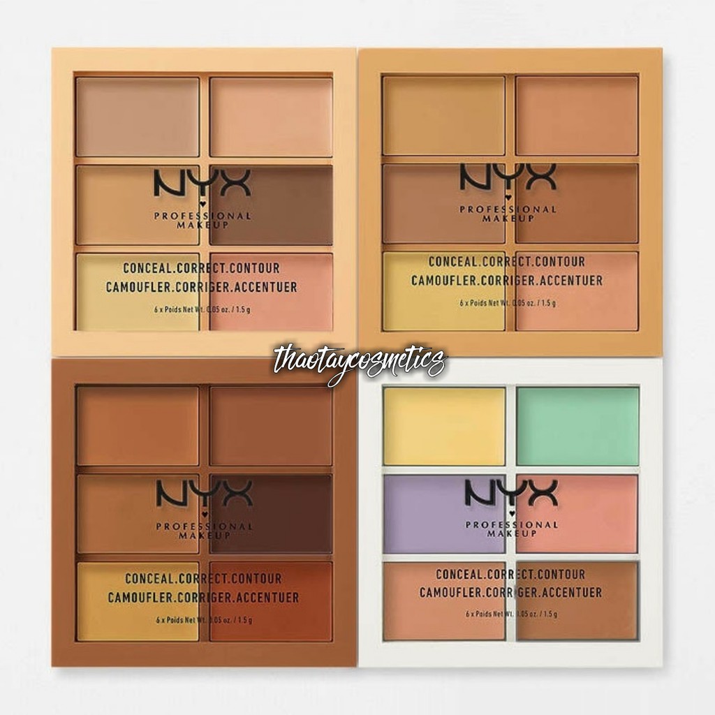 Bảng kem che khuyết điểm và tạo khối NYX Conceal Correct Contour Palette (1.5g)