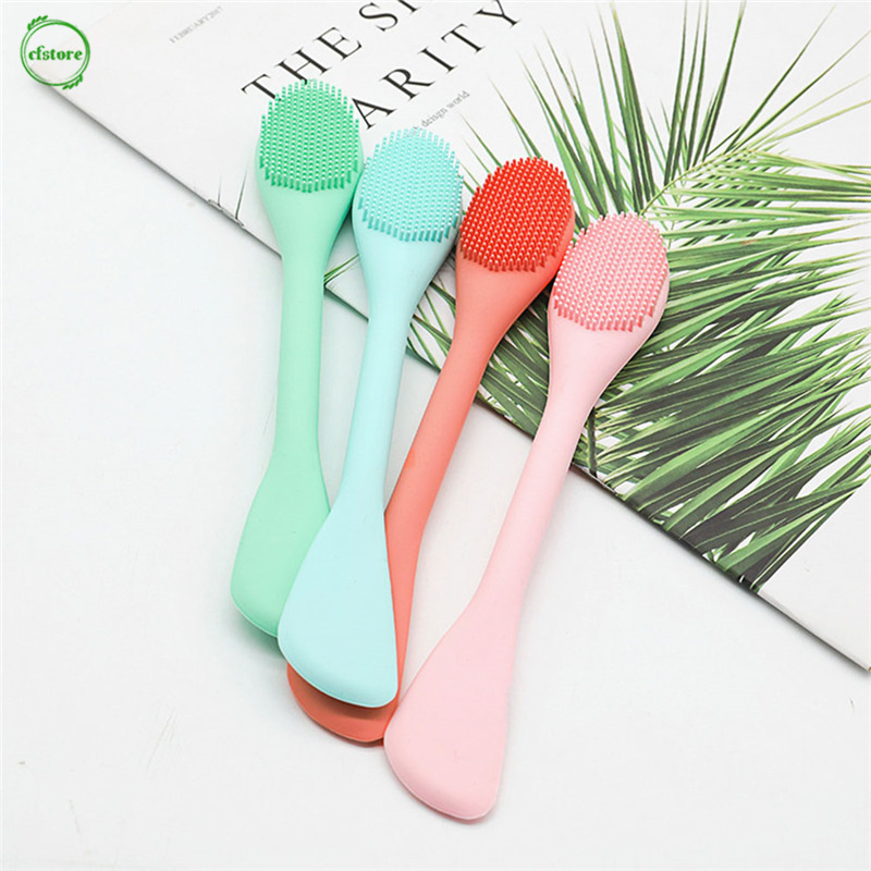 [Hàng mới về] Cọ bằng silicon thiết kế hai mặt hỗ trợ mát xa làm sạch lỗ chân lông đa năng