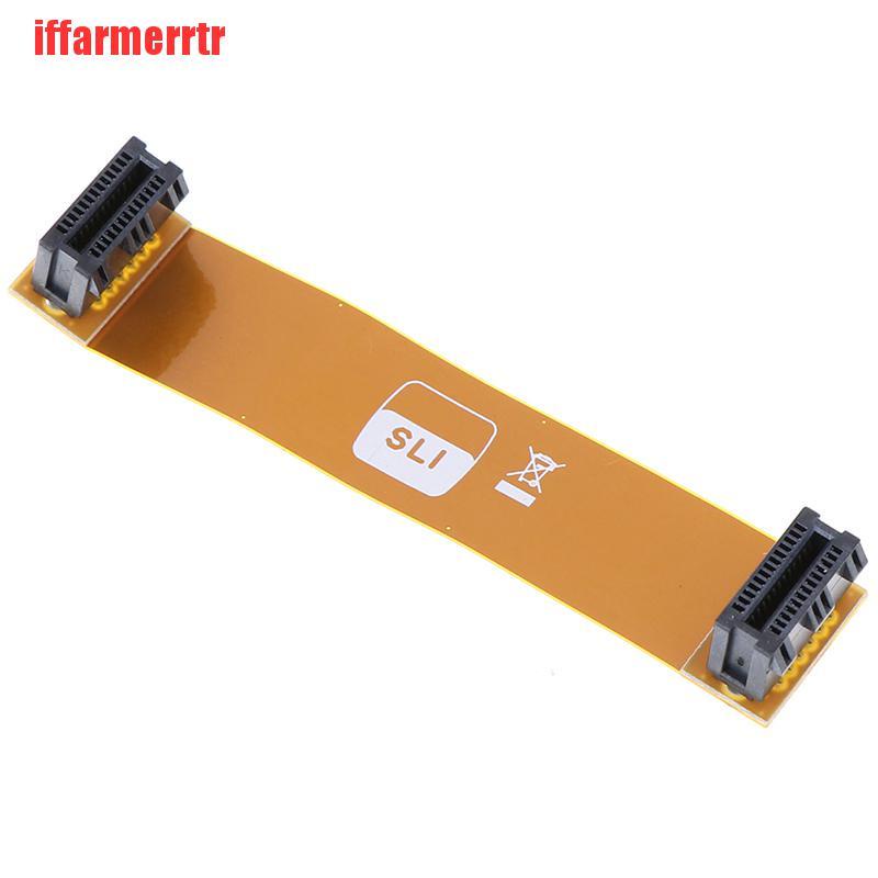 {iffarmerrtr}1Pc Flexible 80mm SLI Bridge PCI-E Cable Video Card Connector KGD