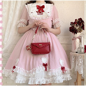 [Sẵn] Túi lolita mini ngọt ngào dễ thương đính nơ cao cấp nhà Dory