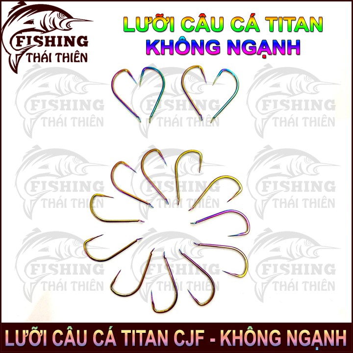 Lưỡi Câu Cá Titan 7 Màu CJF Không Ngạnh Siêu Cứng, bén Dùng Câu Cá Chép Rô Phi Lóc Sông Tự Nhiên Hồ Dịch Vụ