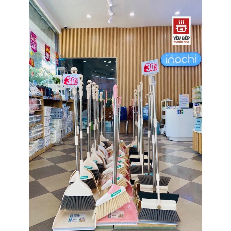 Bộ Chổi Quét Nhà Kèm Hốt Rác 2 Trong 1 Tiện Lợi INOCHI CK03 Bền đẹp, Dọn Vệ Sinh Gia Đình, Văn Phòng Tiện dụng.