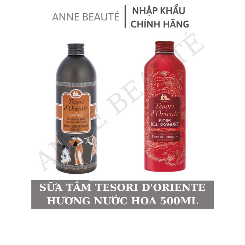 (HÀNG CHÍNH HÃNG) Combo 2 chai sữa tắm Tesori Doriente mùi Thanh Long và Hoa Sen 500ml