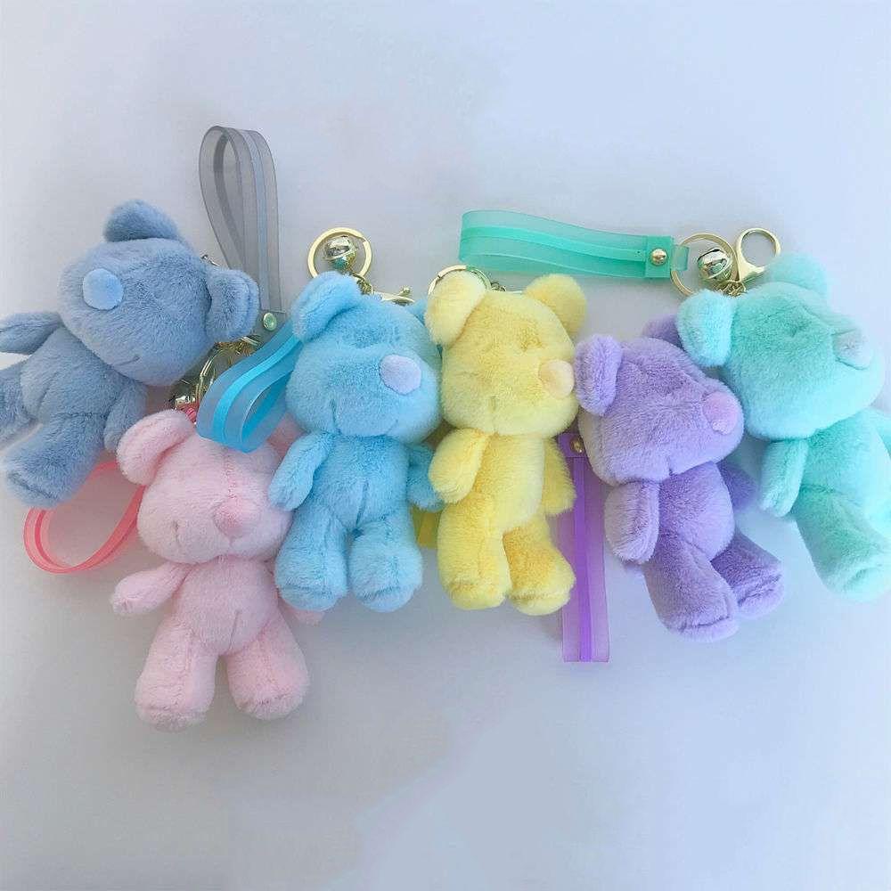 Móc Khóa Hình Gấu Bông Màu Sắc Ngọt Ngào Xinh Xắn