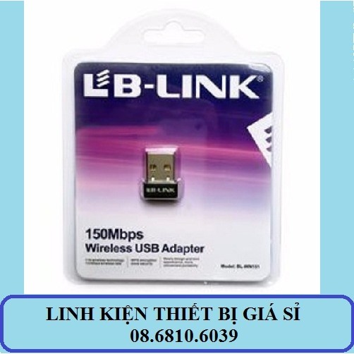 (Nhập mã ELCLNO giảm thêm 5%) USB thu sóng Wifi siêu nhỏ LB-Link 150M