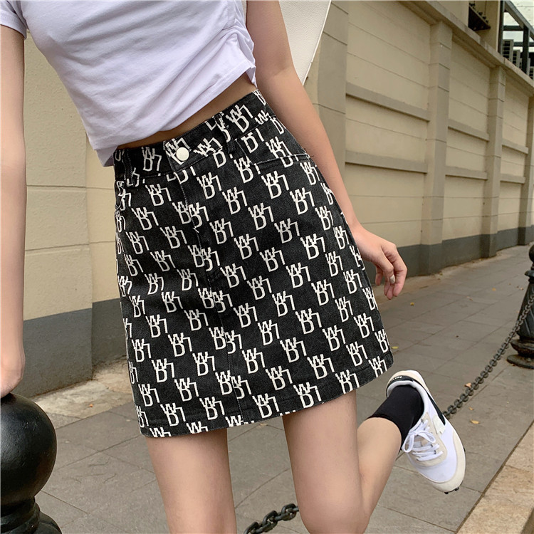 Chân Váy Jean Chữ A Lưng Cao Phong Cách Hàn Quốc Cho Nữ | BigBuy360 - bigbuy360.vn