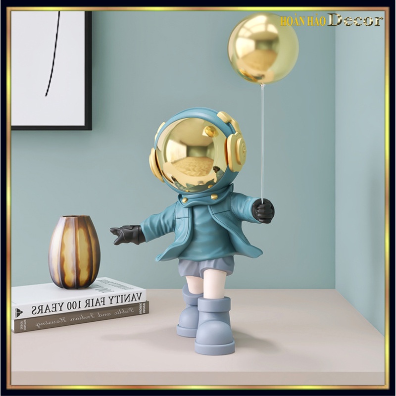 Tượng mô hình phi hành gia cầm bóng để bàn trang trí siêu hot,quà tặng ý nghĩa độc đáo và thời thượng