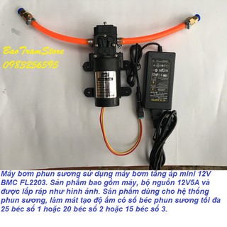 Máy bơm phun sương lắp ráp từ máy bơm tăng áp mini 12v BMC FL2203