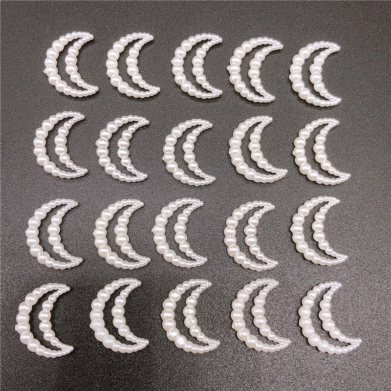 Bộ 50 hạt nhựa ABS nhiều màu sắc hình ngôi sao/mặt trăng