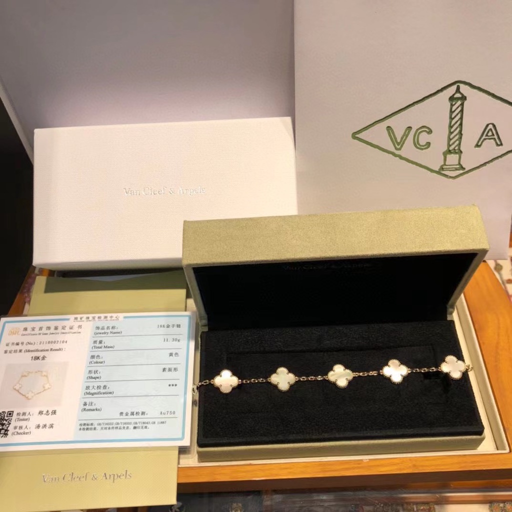 Vòng Đeo Tay Bạc 925 Hình Cỏ Bốn Lá Thời Trang Cho Nữ